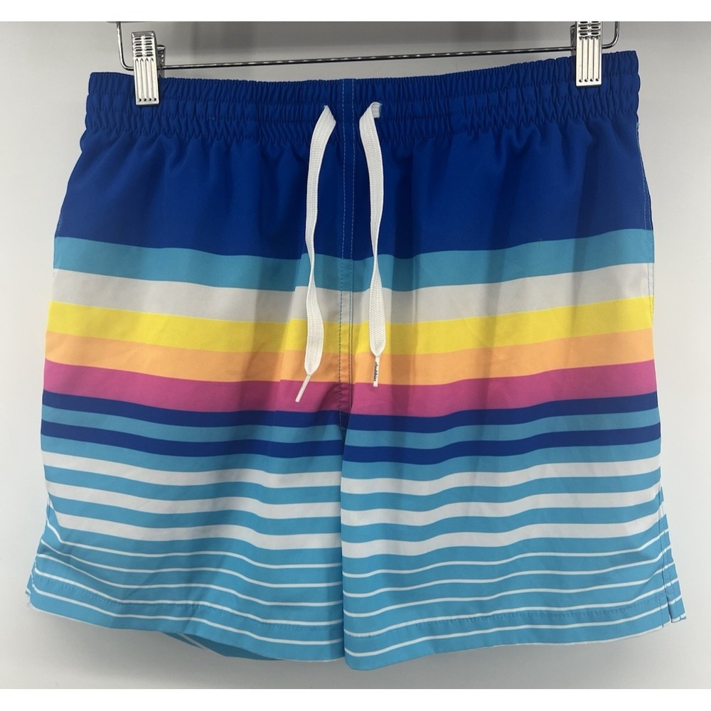 Chubbies Swim Trunks Mens Large Multicolor Stripe 5.5 Inseam Mesh Lined Stretch